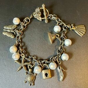 Beach Themed Brass/Glass Anklet/Bracelet